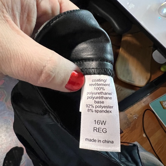 Maurices Size 16W Reg faux leather pants - Picture 3 of 4